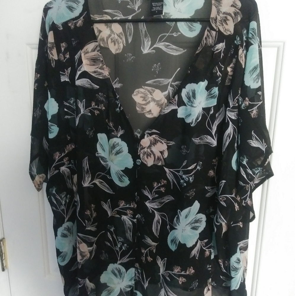 Button down floral blouse